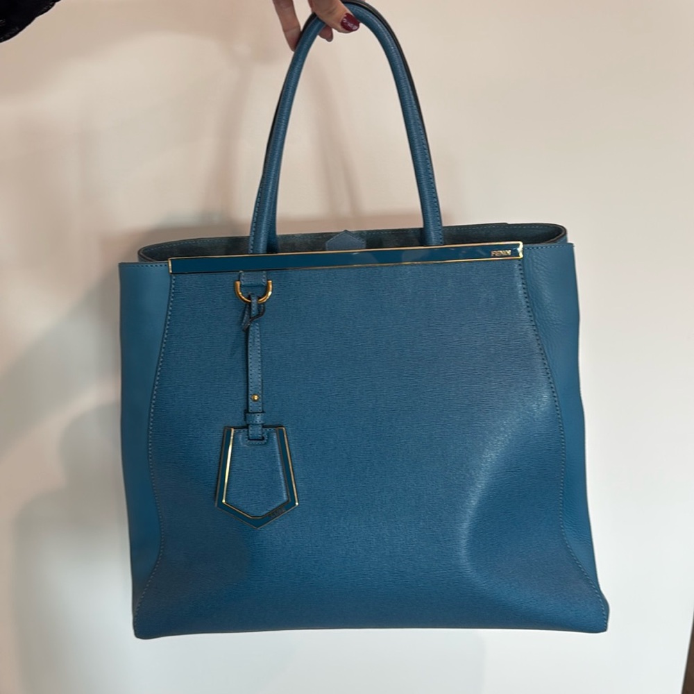 Fendi Two Way Blue Bag